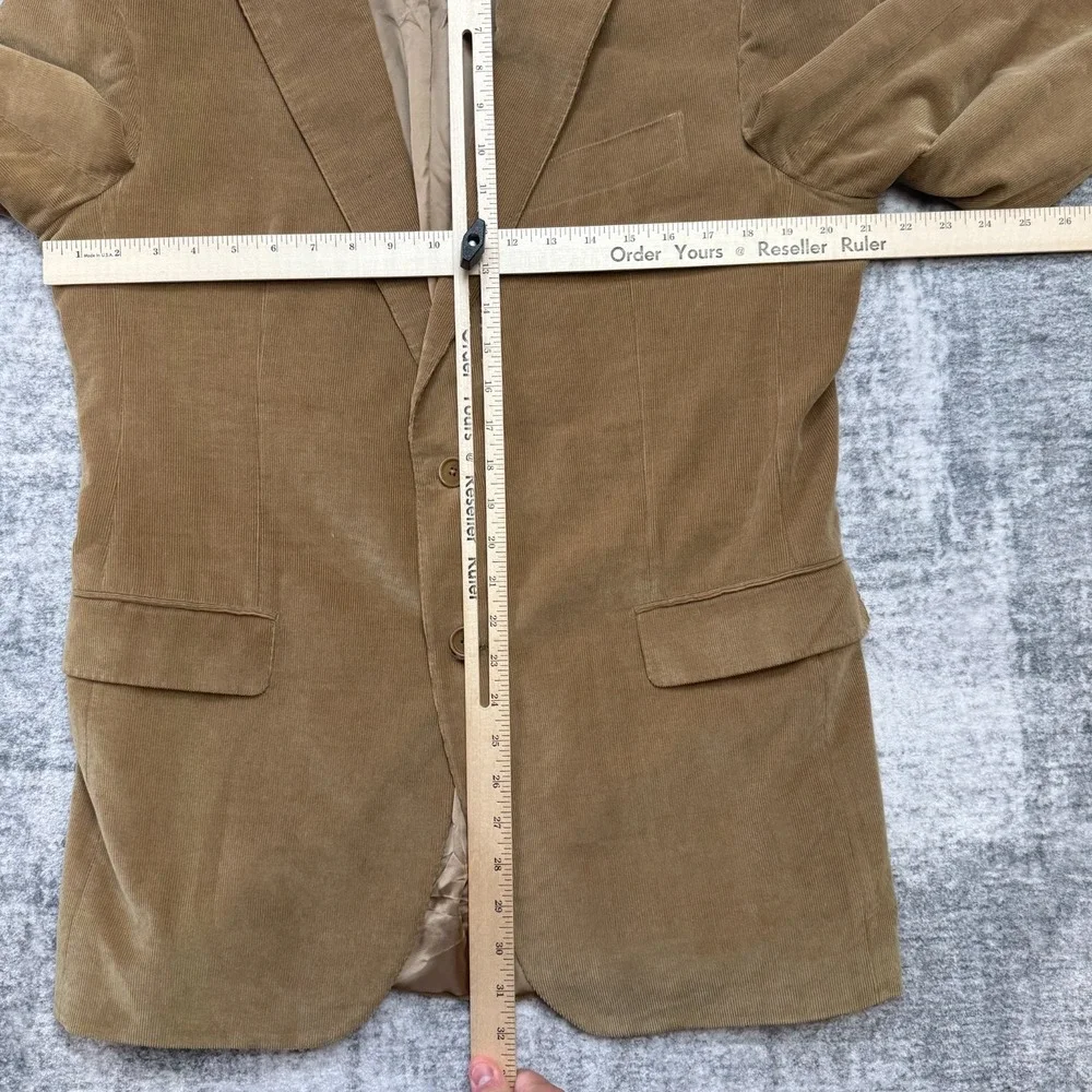 Barneys New York Corduroy Blazer Jacket Mens 42L Brown Sport Coat Academia Italy